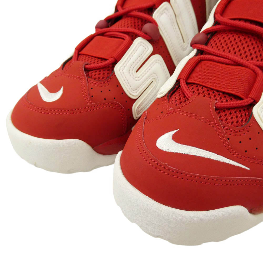 Supreme シュプリーム NIKE ナイキ 902290-600 フェイクバスターズ鑑定済 NIKE Air More Uptempo White/Red ナイキ エアモアアップテンポ スニーカー エンジ系 ホワイト系 28.5cm【新古品】【未使用】【中古】
