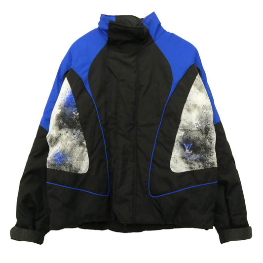 LOUIS VUITTON ルイ・ヴィトン 20ss HIB30WRWK スプラッシュ モノグラム スプレー 中綿 パデッド ジャケット ブルゾン ブラック系 ブルー系 50【中古】