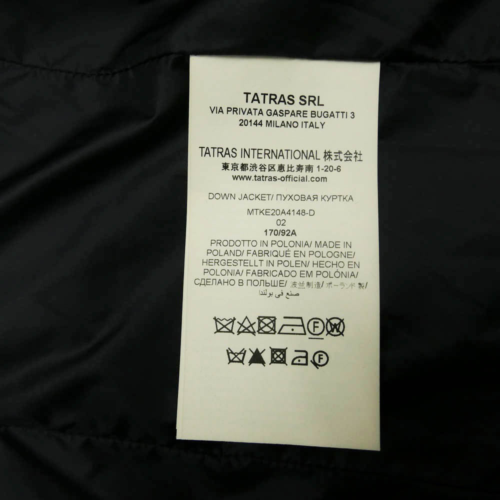 TATRAS タトラス 20AW MTKE20A4148 AGORDO アゴルド フード着脱可 ウール ダウン ジャケット ブラック系 02【中古】