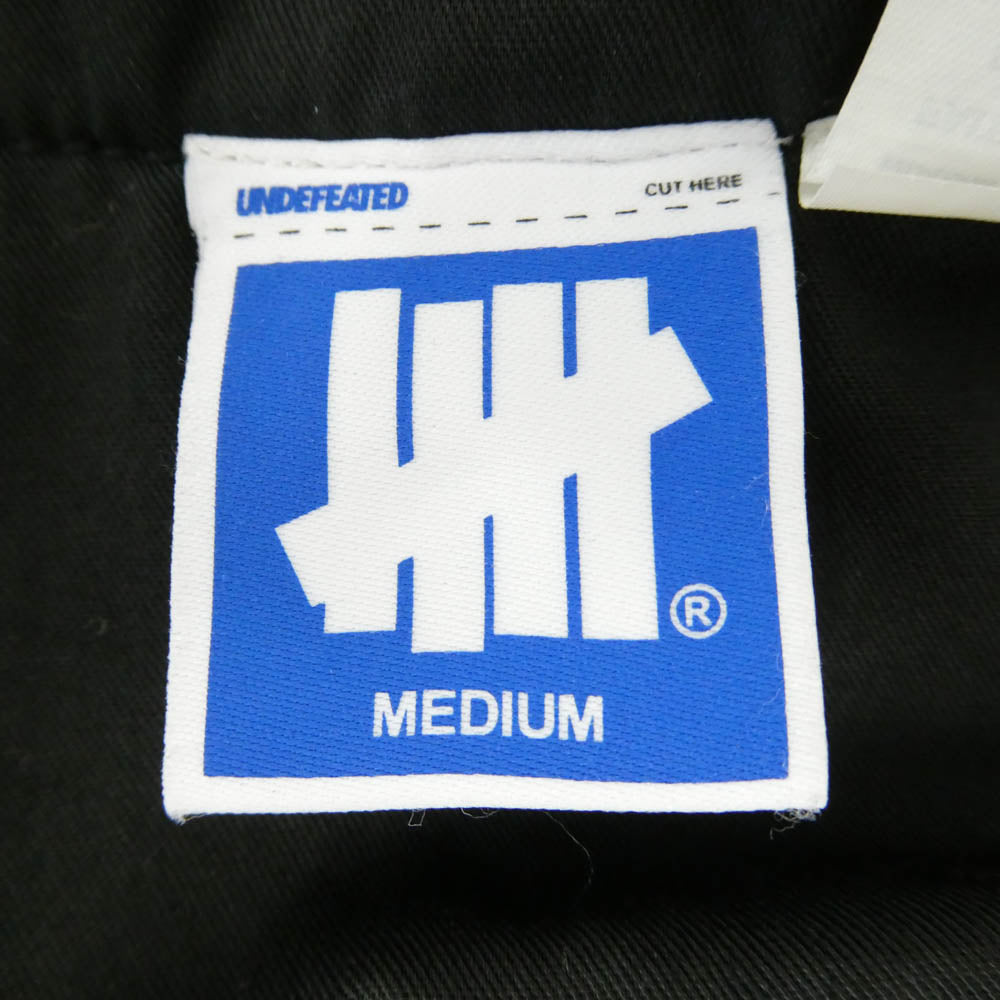 UNDEFEATED アンディフィーテッド 220077012033 BASEBALL JERSEY フロントロゴ コーデュロイ ベースボールシャツ 半袖 シャツ ブラック系 MEDIUM【中古】