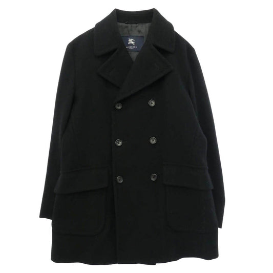 BURBERRY バーバリー カシミヤ混 Pコート ピーコート ブラック系 L【中古】