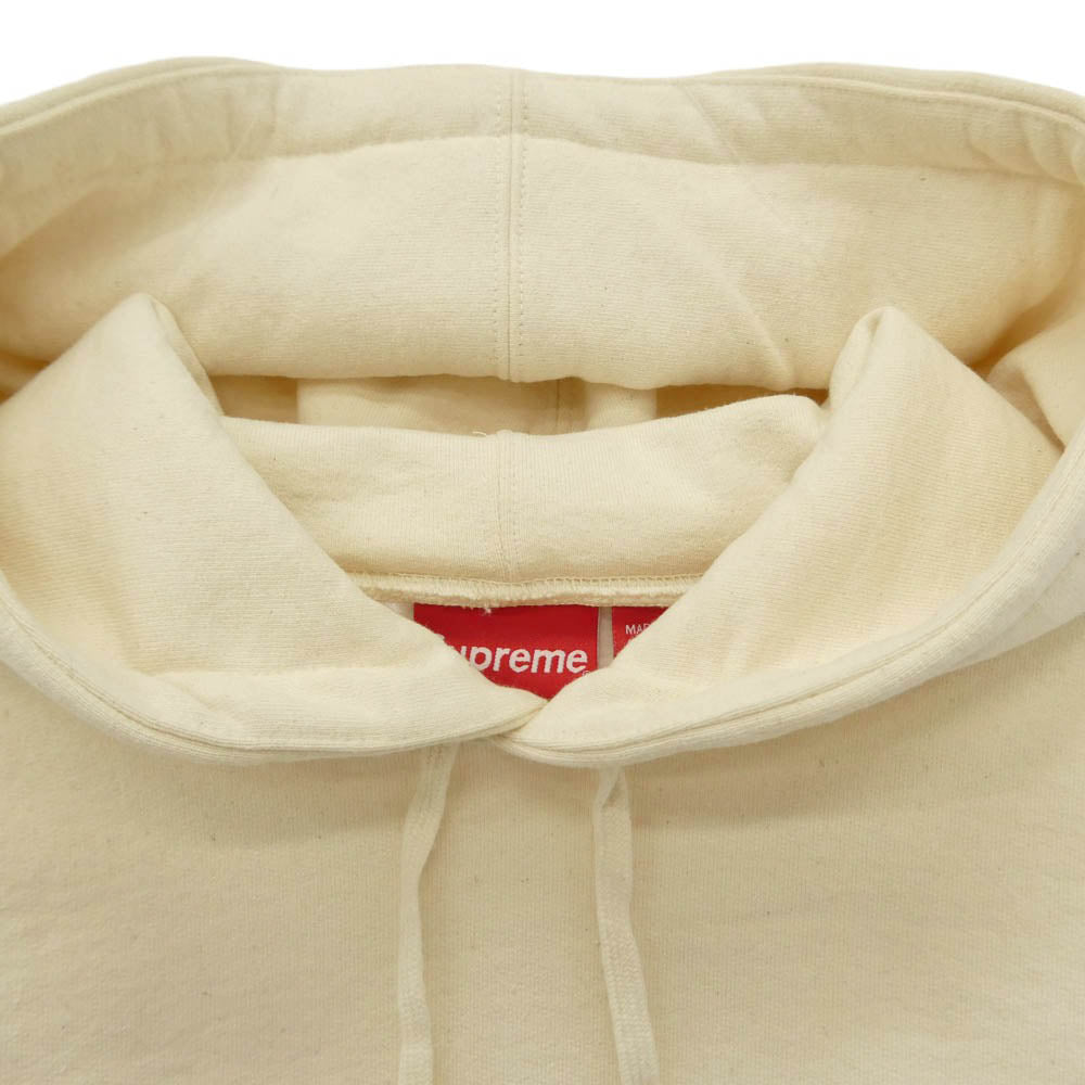 Supreme シュプリーム 22SS Ralph Steadman Skull Hooded Sweatshirt ラルフ ステッドマン スカル刺繍 ロゴプリント フーデッド プルオーバー スウェットシャツ パーカー フーディー オフホワイト系 M【中古】