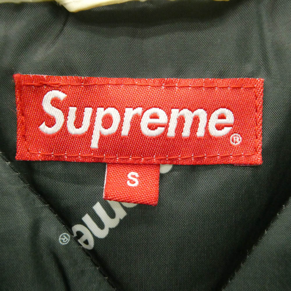 Supreme シュプリーム 16AW Sideline Side Logo Parka サイドライン サイドロゴ ジップアップ 中綿 ナイロン ジャケット ブルゾン ホワイト系 レッド系 S【中古】