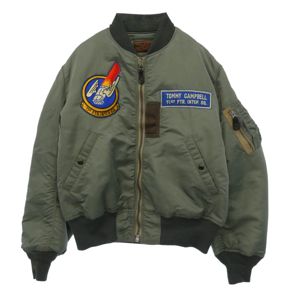 Buzz Rickson's バズリクソンズ BR15747 Type MA-1 1st MODEL 71st Fighter Interceptor Squadron MA1 フライト ジャケット モスグリーン系 M【中古】