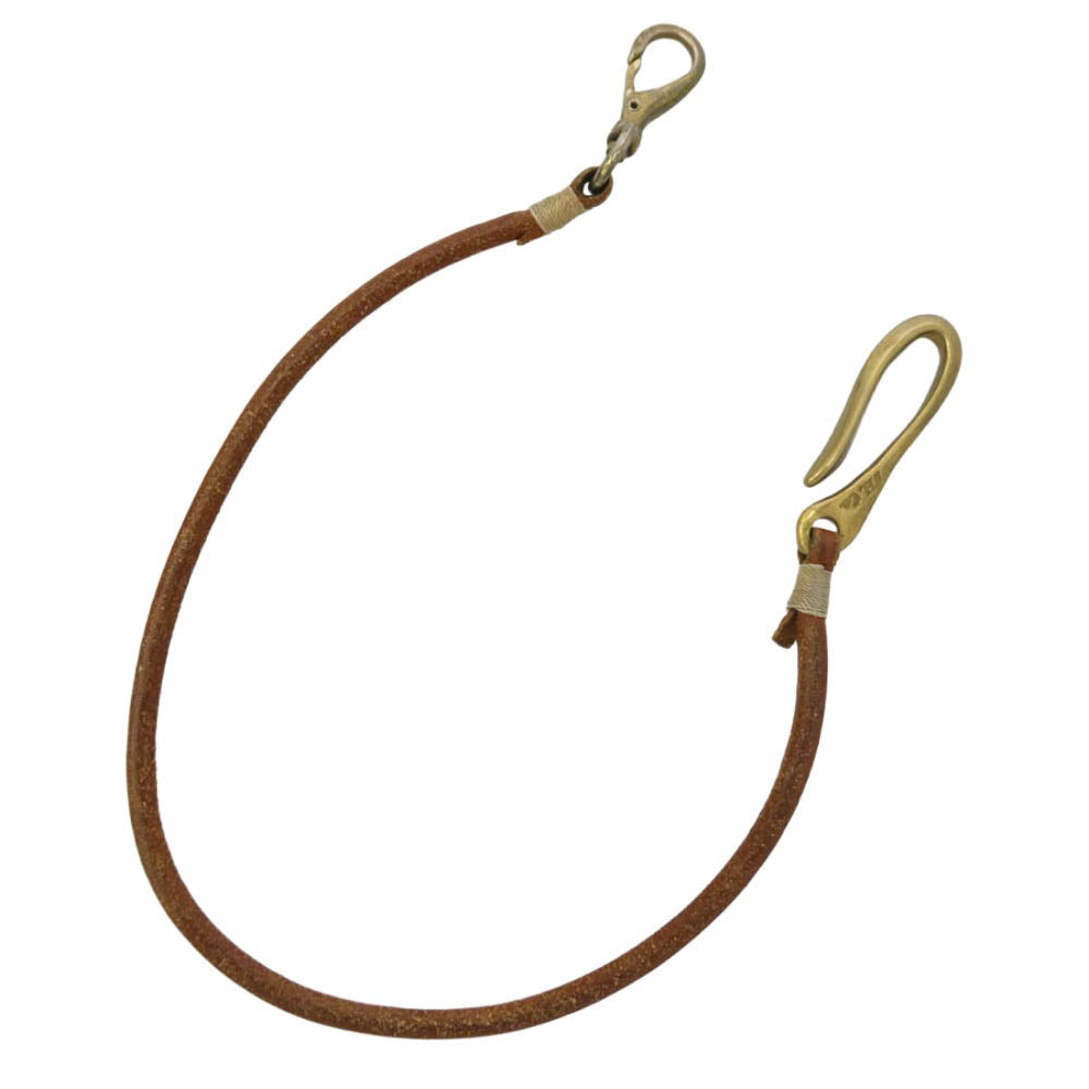 THE FLAT HEAD ザフラットヘッド レザー ウォレットコード ブラウン系【中古】