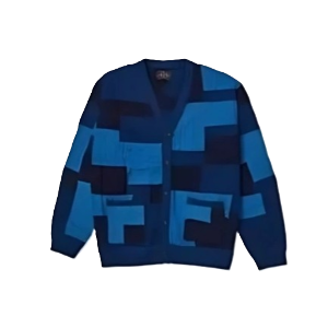 Indigo Cotton Cardigan 7G 画像
