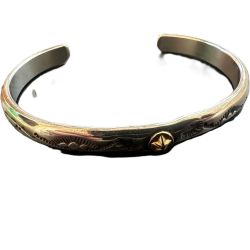 Silver Bangle with Gold Star 画像
