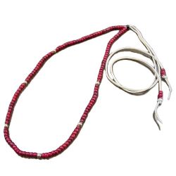 White Hearts Beads Necklace 画像
