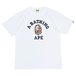 20AW BAPE LEOPARD COLLEGE TEE 画像