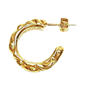 Tiny Scroll Hoop Pierce 22K 画像