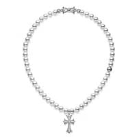 ホワイトパールネックレス18K 画像