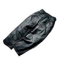 Distressed wide-leg denim pants 画像