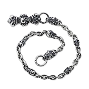 Bulldogs & 5 Skulls Wallet Chain 画像