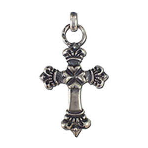 Long 4 Heart Crown Cross Pendant 画像
