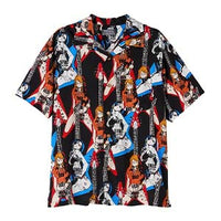 NAMI ＆ BOA HANCOCK TWIN GUITAR柄オープンカラーシャツ 画像