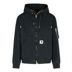 Hooded Logo-Patch Bomber Jacket 画像