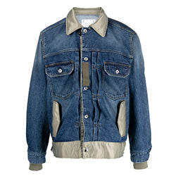 Contrasting-Collar Denim Jacket 画像