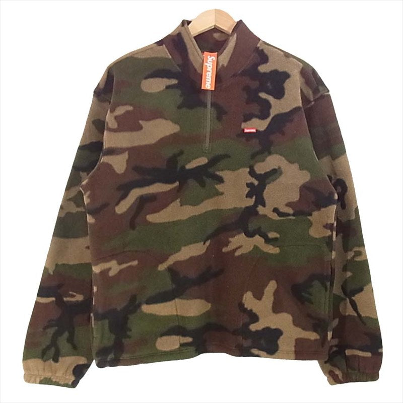 Supreme シュプリーム 19AW Polartec Half Zip Pullover Woodland Camo カモ柄 ポーラテック ハーフジップ フリース ジャケット マルチカラー系 M【新古品】【未使用】【中古】