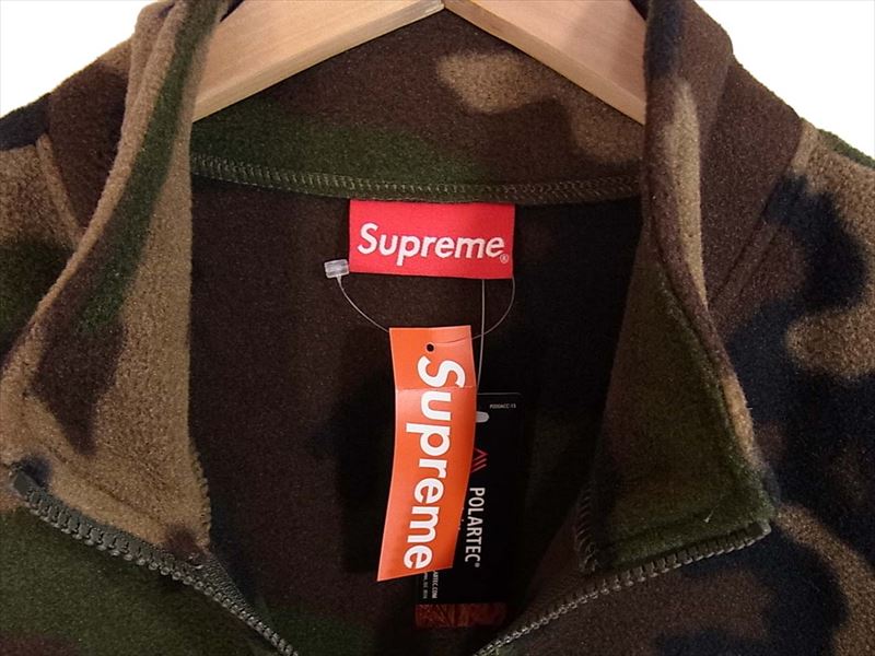 Supreme シュプリーム 19AW Polartec Half Zip Pullover Woodland Camo カモ柄 ポーラテック ハーフジップ フリース ジャケット マルチカラー系 M【新古品】【未使用】【中古】