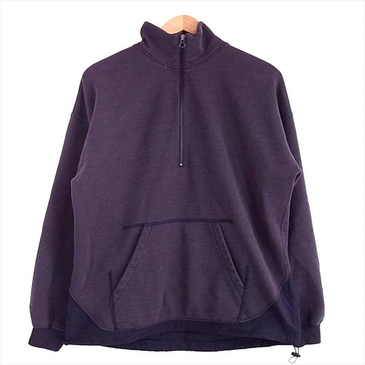 REMI RELIEF レミレリーフ × ブリーフィング BRIFING ハーフジップ バックポケット 裏起毛 プルオーバー スウェット ネイビー系  ネイビー系【中古】