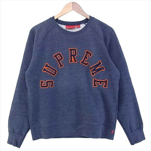 Supreme シュプリーム 12AW Felt Arc crewneck アーチロゴ クルーネック スウェット ネイビー系 ネイビー系 S【中古】