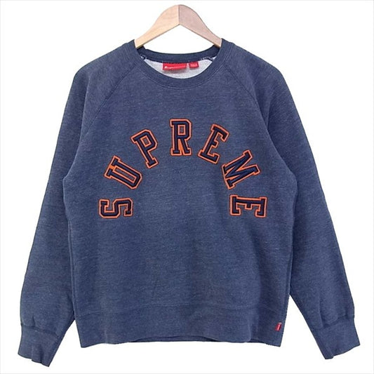 Supreme シュプリーム 12AW Felt Arc crewneck アーチロゴ クルーネック スウェット ネイビー系 ネイビー系 S【中古】