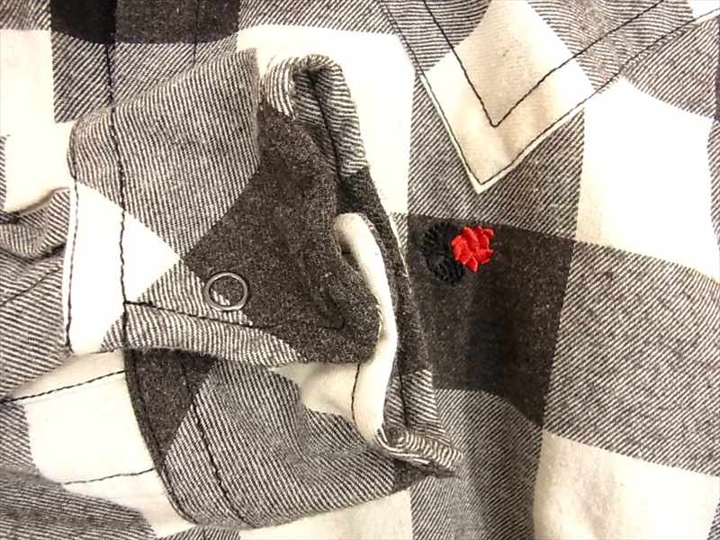 FranCisT_MOR.K.S. フランシストモークス バッファロープレイド 加工 チェック レディース 長袖シャツ 黒系【美品】【中古】