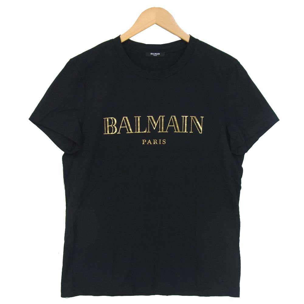 BALMAIN バルマン ロゴ Tシャツ ブラック系 L【中古】