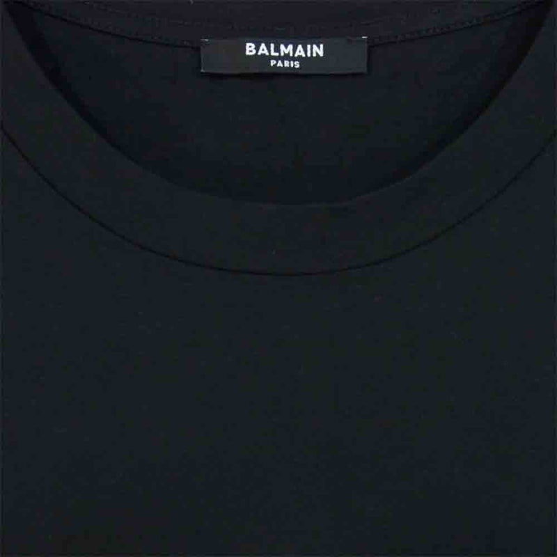 BALMAIN バルマン ロゴ Tシャツ ブラック×ゴールド系 L【中古】