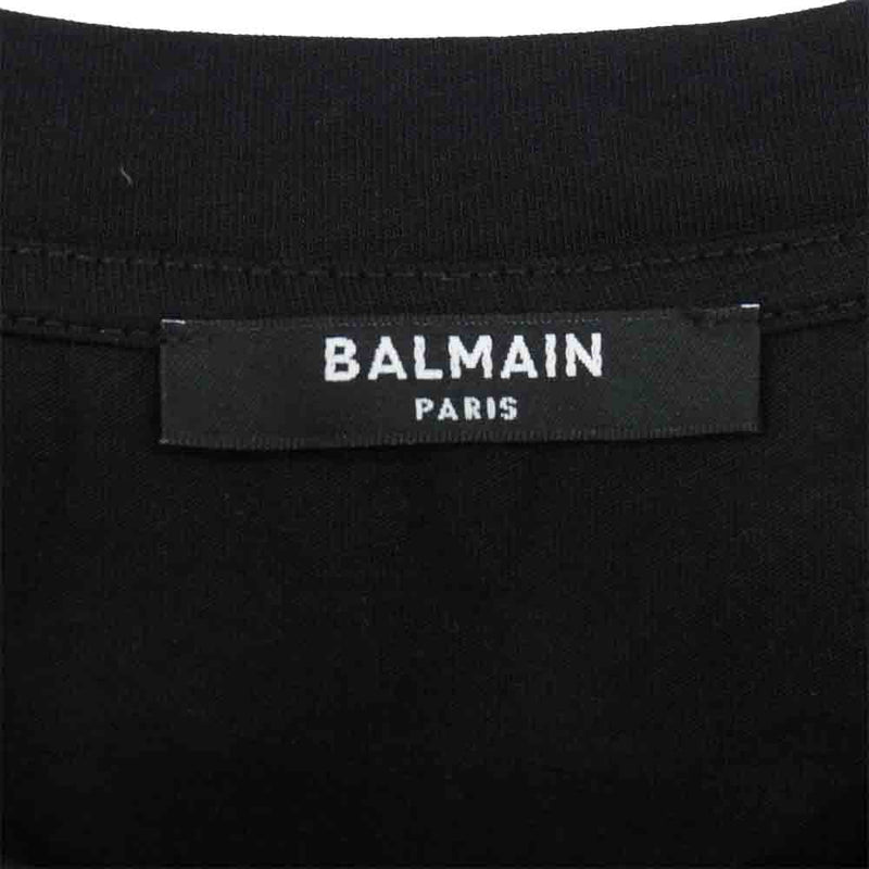 BALMAIN バルマン ロゴ Tシャツ ブラック×ゴールド系 L【中古】