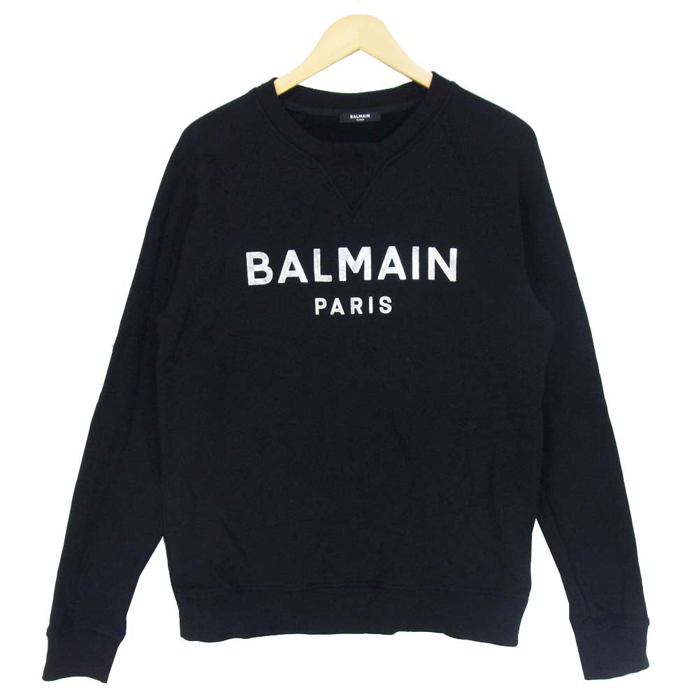 BALMAIN バルマン ロゴ スウェット ブラック系 L【中古】