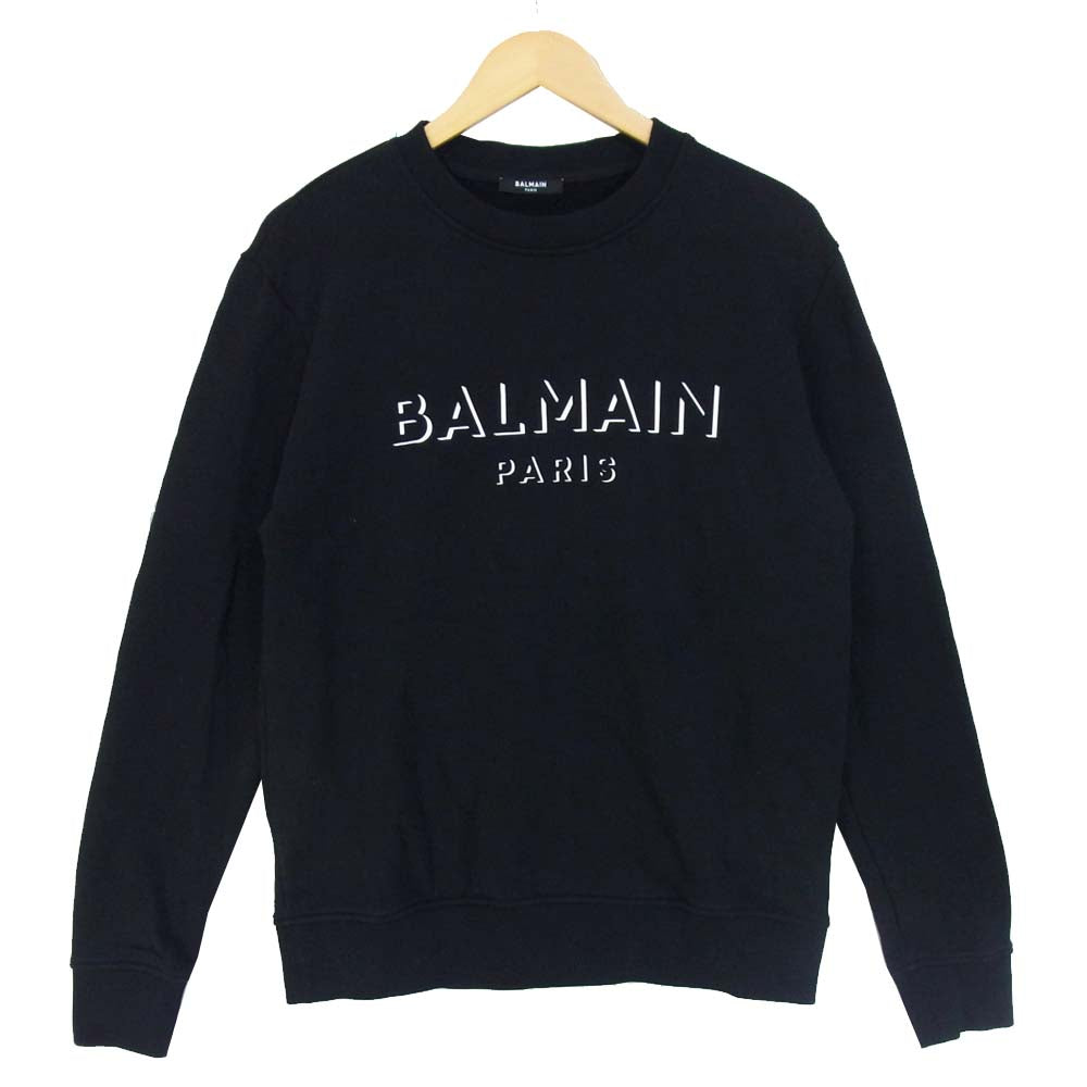 BALMAIN バルマン ロゴ スウェット ブラック系 L【中古】
