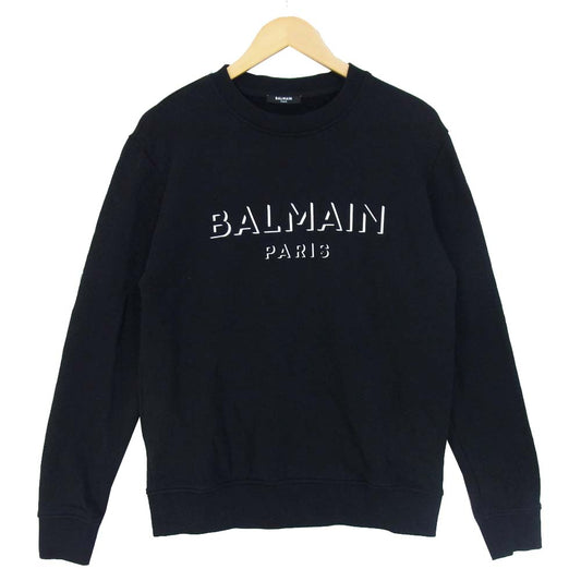BALMAIN バルマン ロゴ スウェット ブラック系 L【中古】