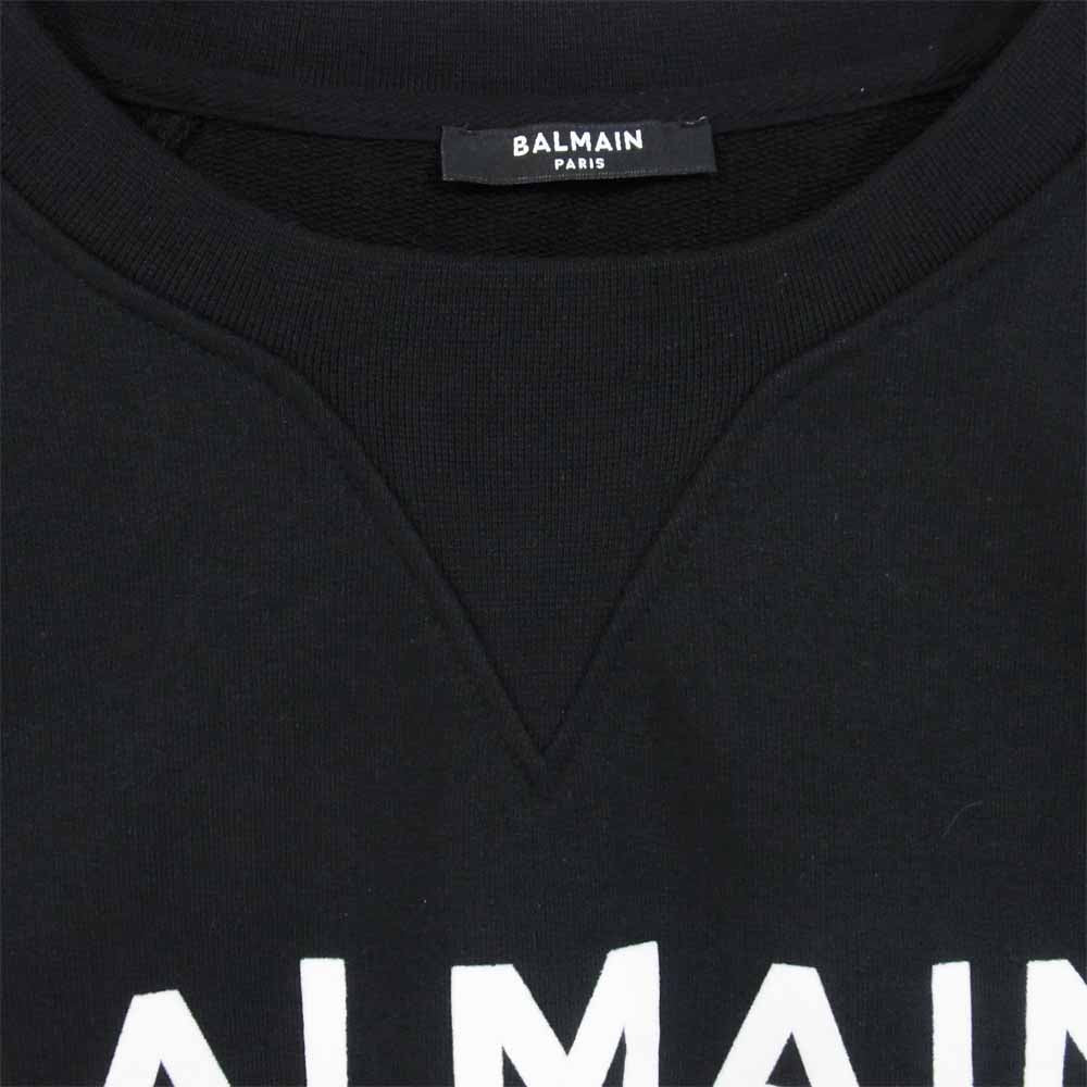 BALMAIN バルマン ロゴ スウェット 長袖  ブラック系 L【中古】