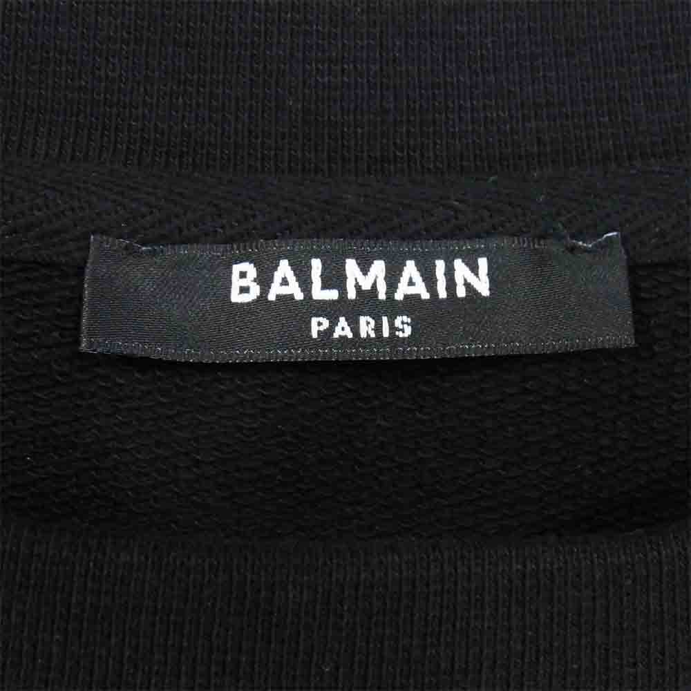 BALMAIN バルマン ロゴ スウェット 長袖  ブラック系 L【中古】