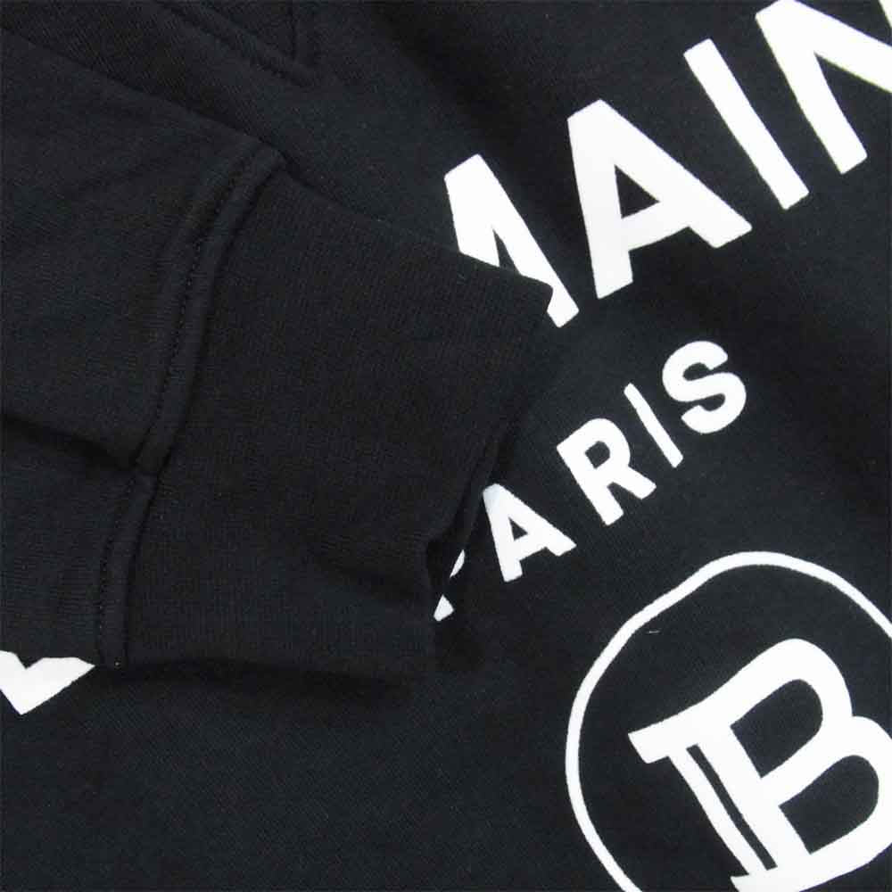 BALMAIN バルマン ロゴ スウェット 長袖  ブラック系 L【中古】