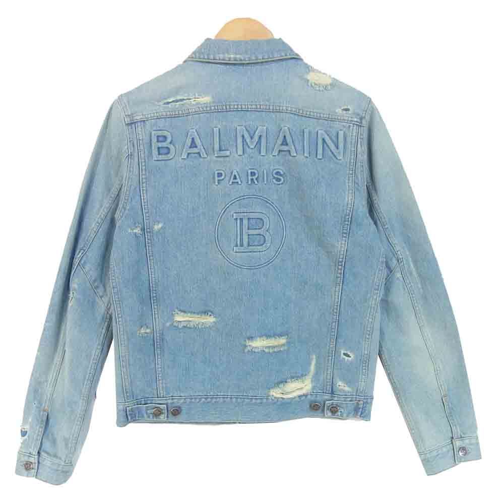 BALMAIN バルマン 国内正規品 デニムジャケット ブルー系 48【中古】