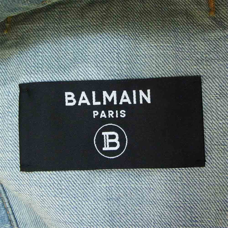 BALMAIN バルマン 国内正規品 デニムジャケット ブルー系 48【中古】