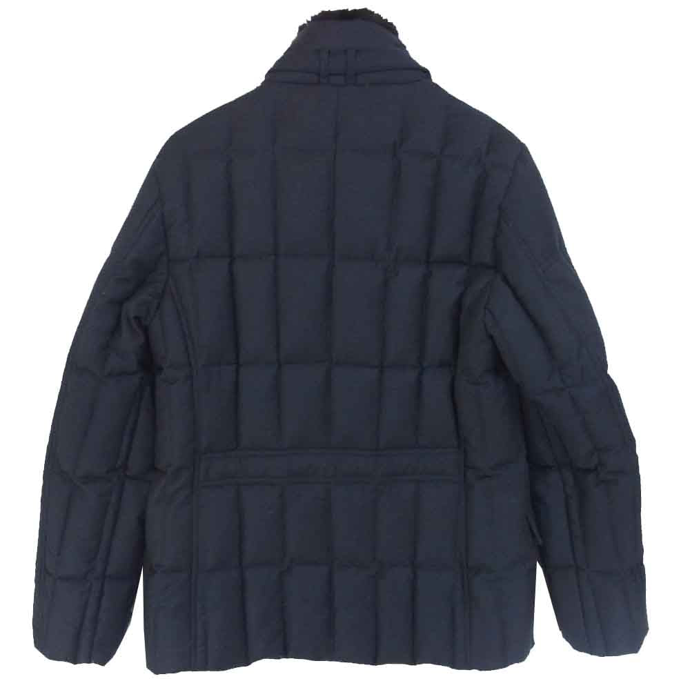 ムーレー 国内正規品 SIRO L ファー ダウンジャケット ダークネイビー系 48【中古】
