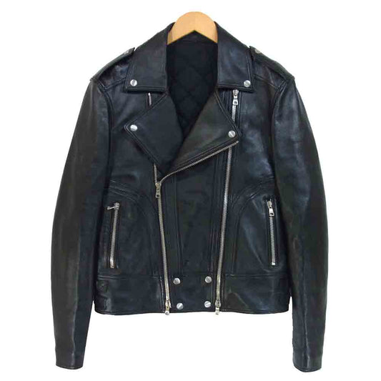 BALMAIN バルマン 18AW W8H2868P199 ダブルジップ ライダース ブラック系 50【中古】