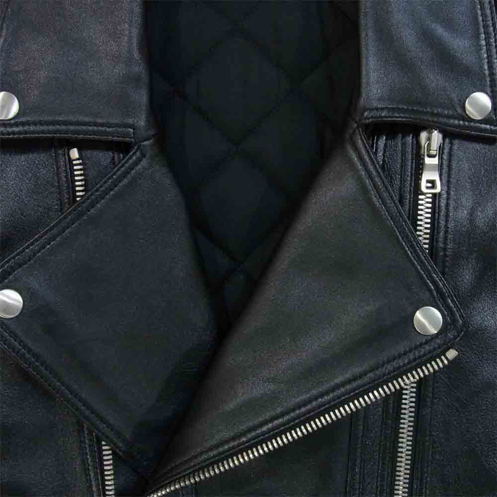 BALMAIN バルマン 18AW W8H2868P199 ダブルジップ ライダース ブラック