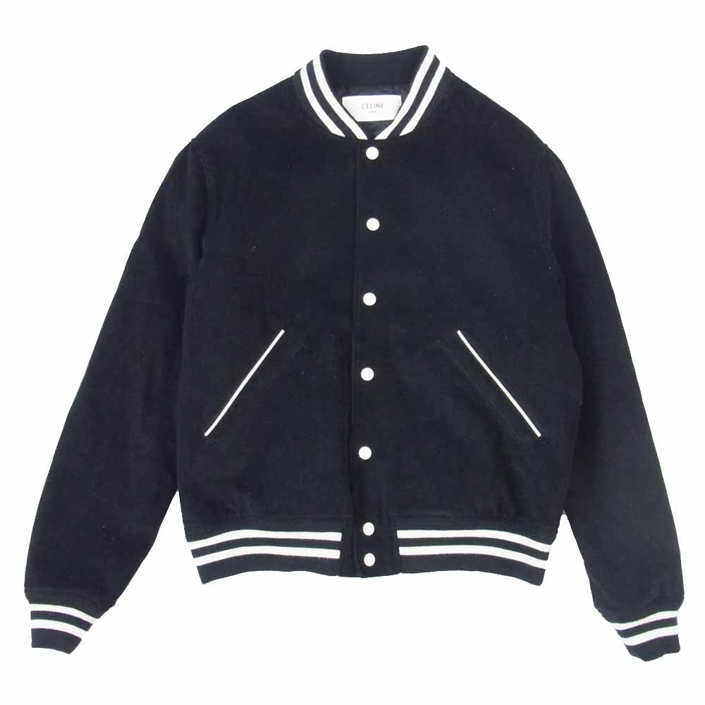 CELINE セリーヌ 20AW 2W266000G 国内正規品 エンブロイダリー テディ コーデュロイ ブルゾン ブラック系【美品】【中古】
