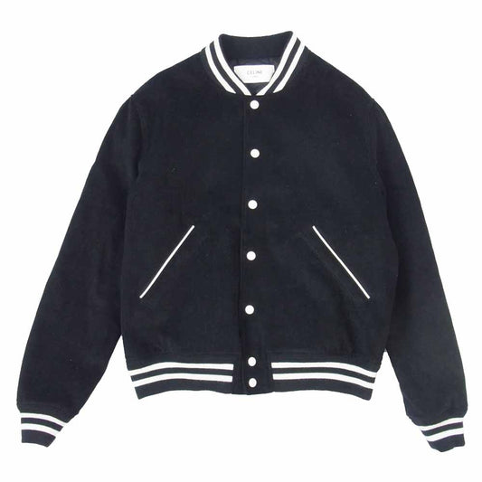 CELINE セリーヌ 20AW 2W266000G 国内正規品 エンブロイダリー テディ コーデュロイ ブルゾン ブラック系【美品】【中古】