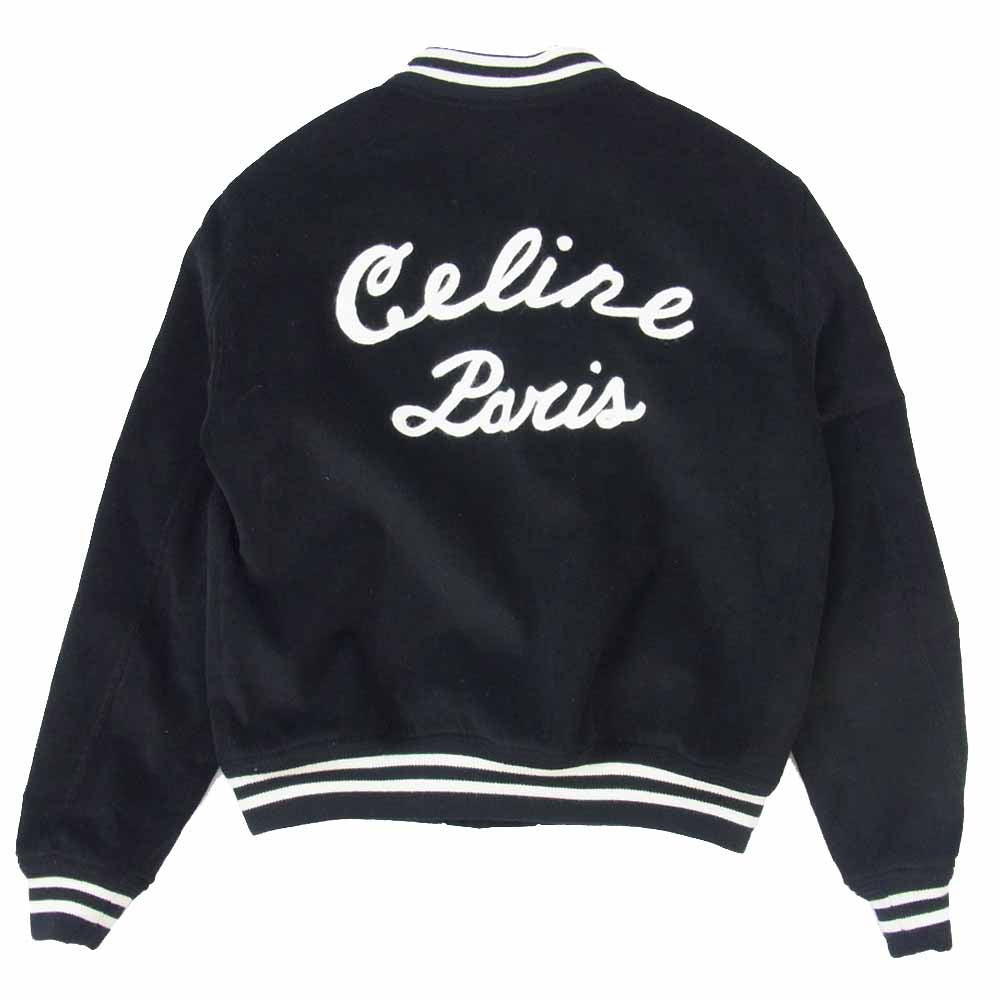 CELINE セリーヌ 20AW 2W266000G 国内正規品 エンブロイダリー テディ コーデュロイ ブルゾン ブラック系【美品】【中古】