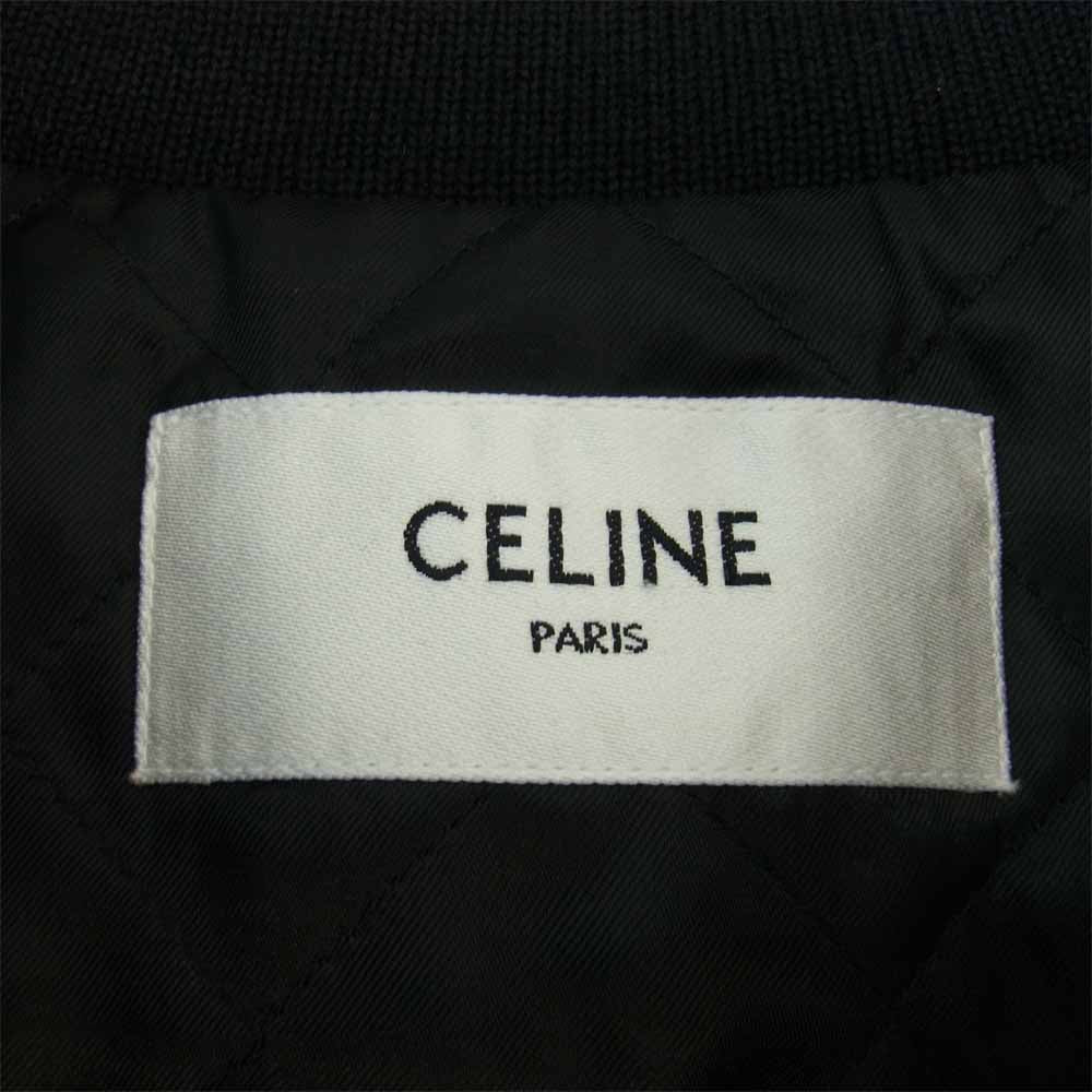 CELINE セリーヌ 20AW 2W266000G 国内正規品 エンブロイダリー テディ コーデュロイ ブルゾン ブラック系【美品】【中古】