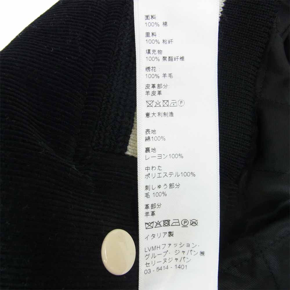 CELINE セリーヌ 20AW 2W266000G 国内正規品 エンブロイダリー テディ コーデュロイ ブルゾン ブラック系【美品】【中古】