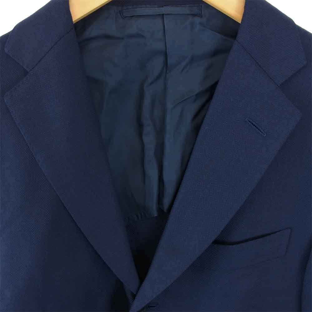 BEAMS ビームス BEAMS F ビームスエフ 鹿の子 3B テーラード ジャケット ネイビー系 93【中古】