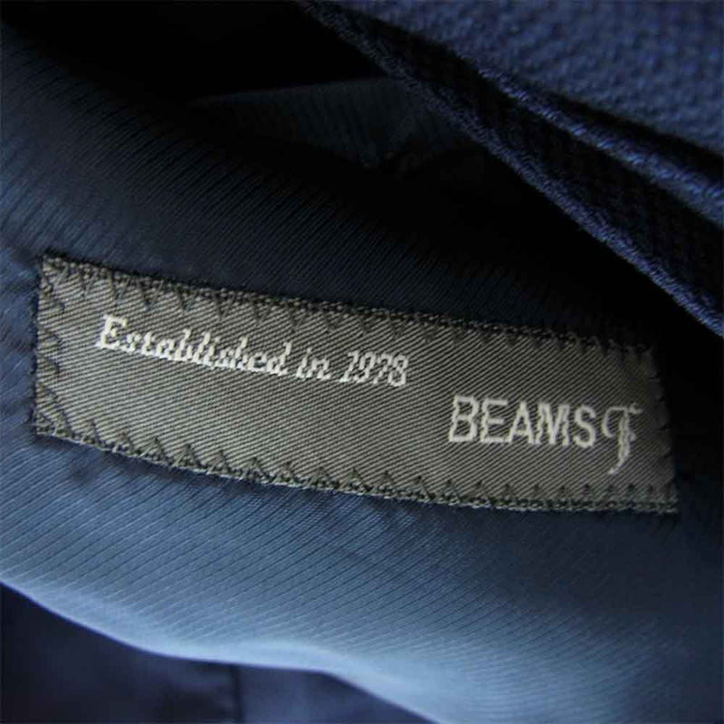 BEAMS ビームス BEAMS F ビームスエフ 鹿の子 3B テーラード ジャケット ネイビー系 93【中古】