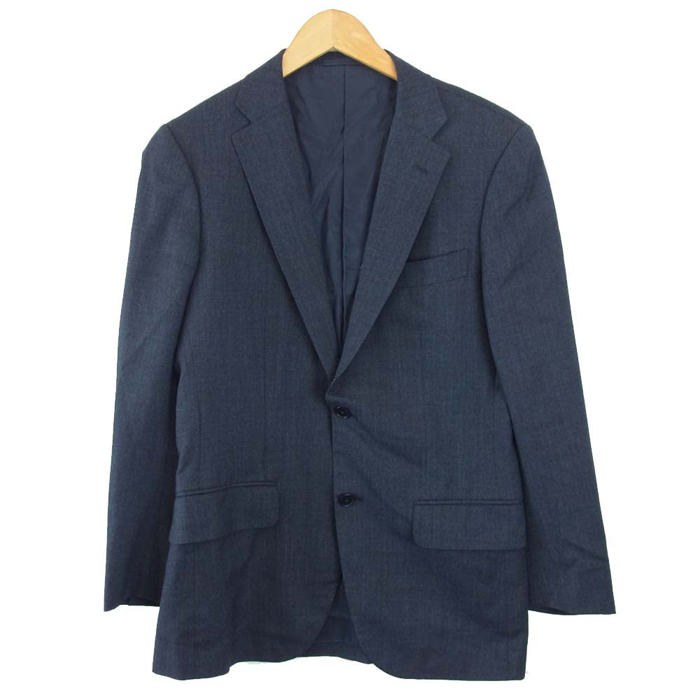 SHIPS シップス ジャージー 2B テーラード ジャケット ネイビー系【中古】