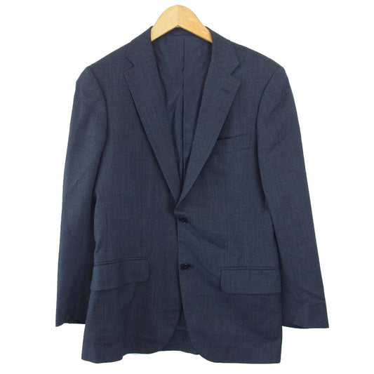 SHIPS シップス ジャージー 2B テーラード ジャケット ネイビー系【中古】